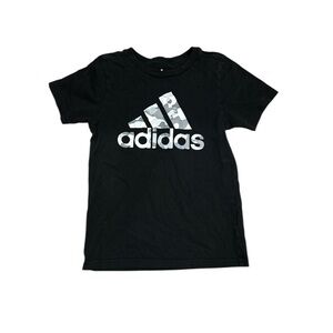 Adidas Kids Black Tee with Camo Logo size 7